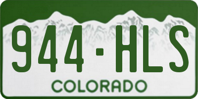CO license plate 944HLS