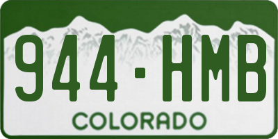 CO license plate 944HMB