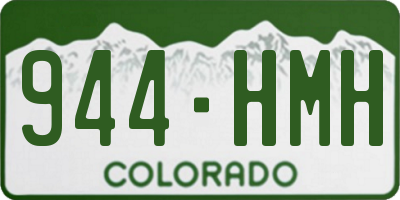 CO license plate 944HMH