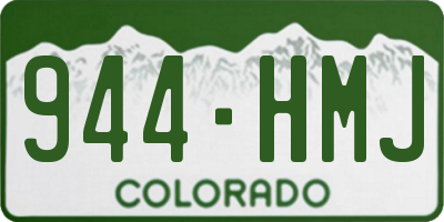 CO license plate 944HMJ