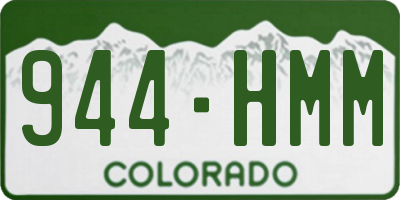 CO license plate 944HMM