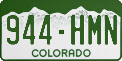 CO license plate 944HMN