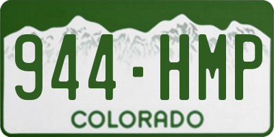 CO license plate 944HMP