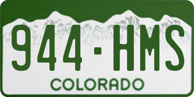CO license plate 944HMS