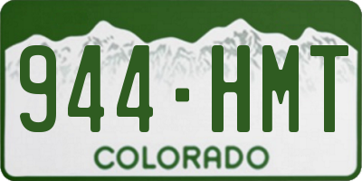 CO license plate 944HMT