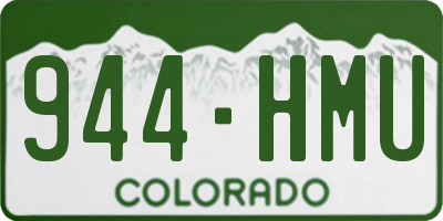 CO license plate 944HMU