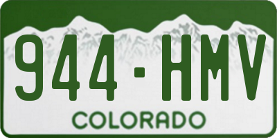 CO license plate 944HMV