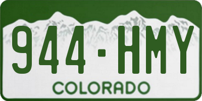 CO license plate 944HMY