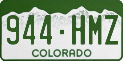 CO license plate 944HMZ