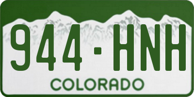 CO license plate 944HNH