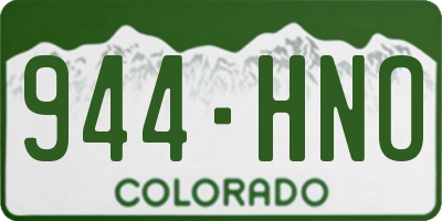 CO license plate 944HNO
