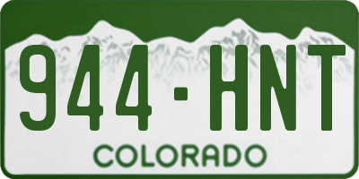 CO license plate 944HNT