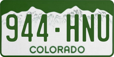 CO license plate 944HNU