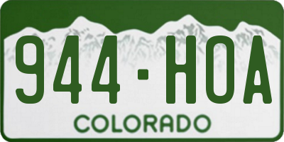 CO license plate 944HOA