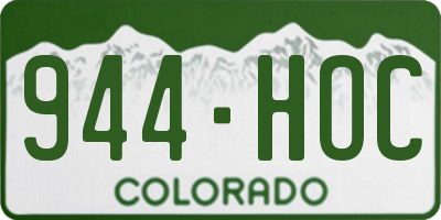 CO license plate 944HOC