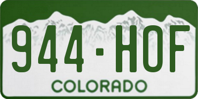 CO license plate 944HOF