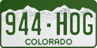 CO license plate 944HOG