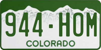 CO license plate 944HOM