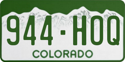 CO license plate 944HOQ