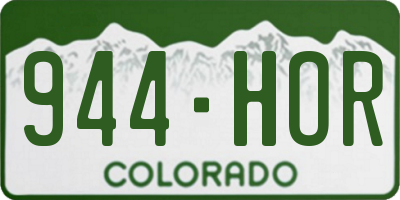 CO license plate 944HOR