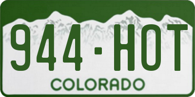 CO license plate 944HOT