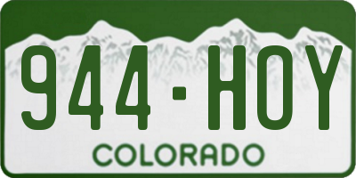 CO license plate 944HOY