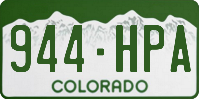 CO license plate 944HPA