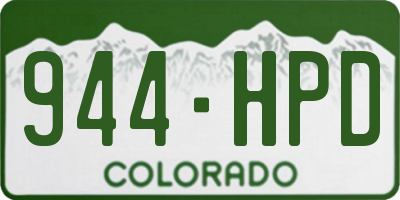 CO license plate 944HPD