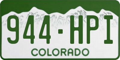 CO license plate 944HPI