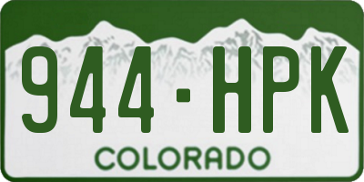 CO license plate 944HPK