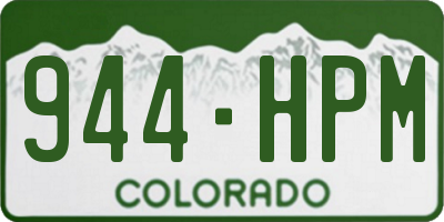 CO license plate 944HPM