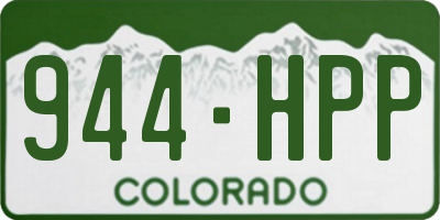 CO license plate 944HPP