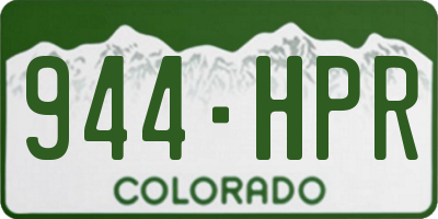 CO license plate 944HPR