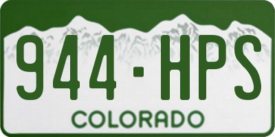 CO license plate 944HPS