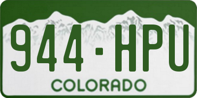 CO license plate 944HPU
