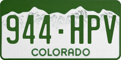 CO license plate 944HPV
