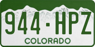 CO license plate 944HPZ