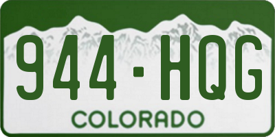 CO license plate 944HQG