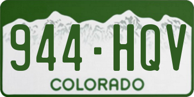 CO license plate 944HQV