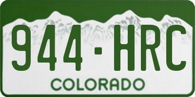 CO license plate 944HRC