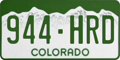 CO license plate 944HRD
