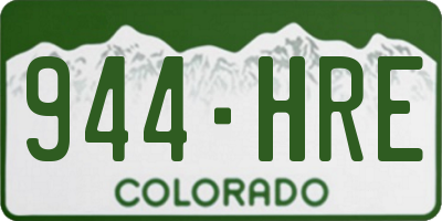 CO license plate 944HRE