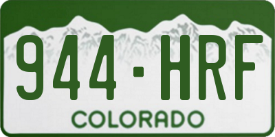 CO license plate 944HRF