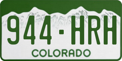 CO license plate 944HRH