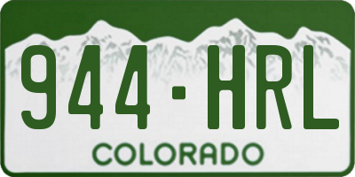 CO license plate 944HRL