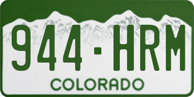 CO license plate 944HRM