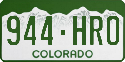 CO license plate 944HRO