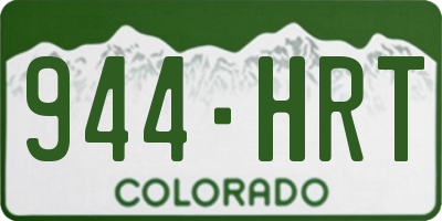 CO license plate 944HRT