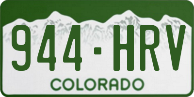 CO license plate 944HRV