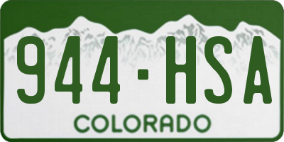 CO license plate 944HSA